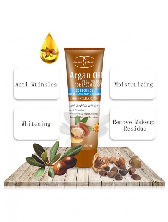 Aichun Beauty Пилинг - гель для лица и тела Argan Oil восстановление кожи Аргановое масло,100г