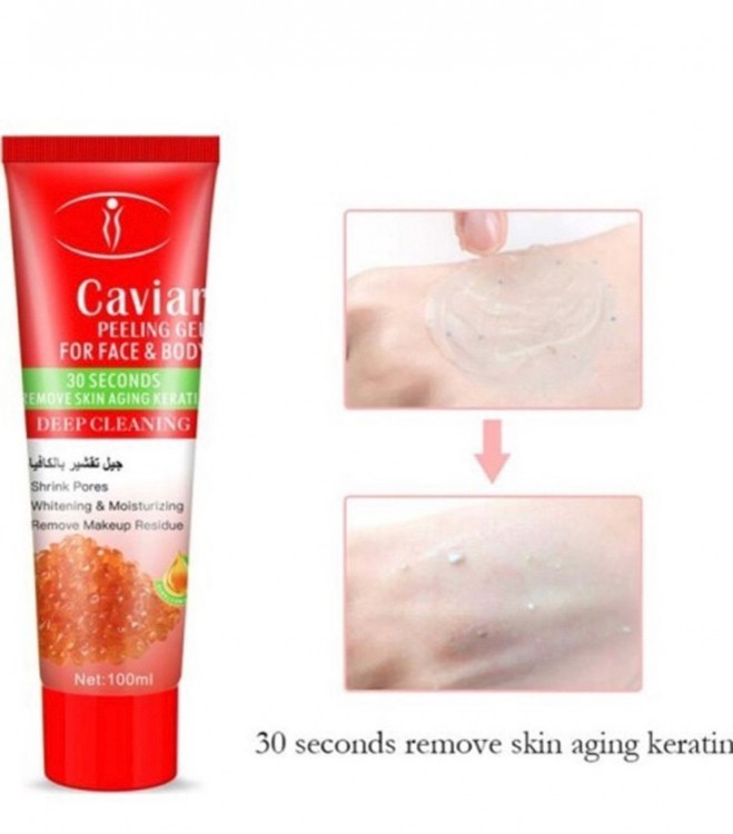 Aichun Beauty Пилинг - гель для лица и тела Caviar восстановление кожи Икра,100г