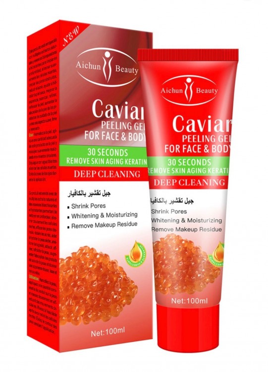 Aichun Beauty Пилинг - гель для лица и тела Caviar восстановление кожи Икра,100г
