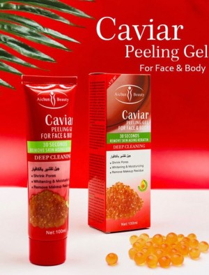 Aichun Beauty Пилинг - гель для лица и тела Caviar восстановление кожи Икра,100г