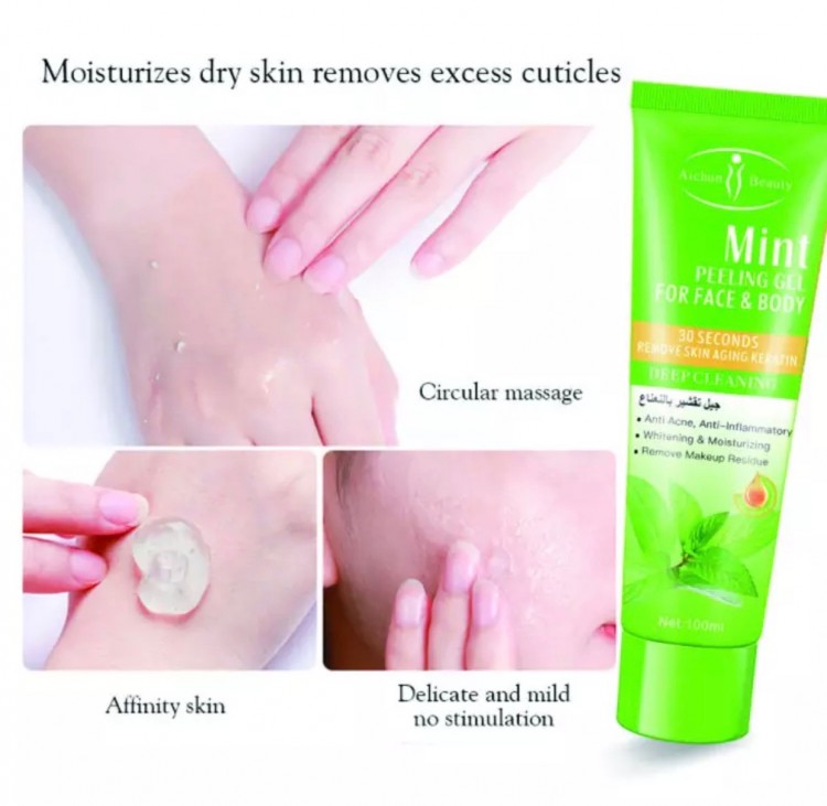 Aichun Beauty Пилинг - гель для лица и тела Mint восстановление кожи Мята,100г