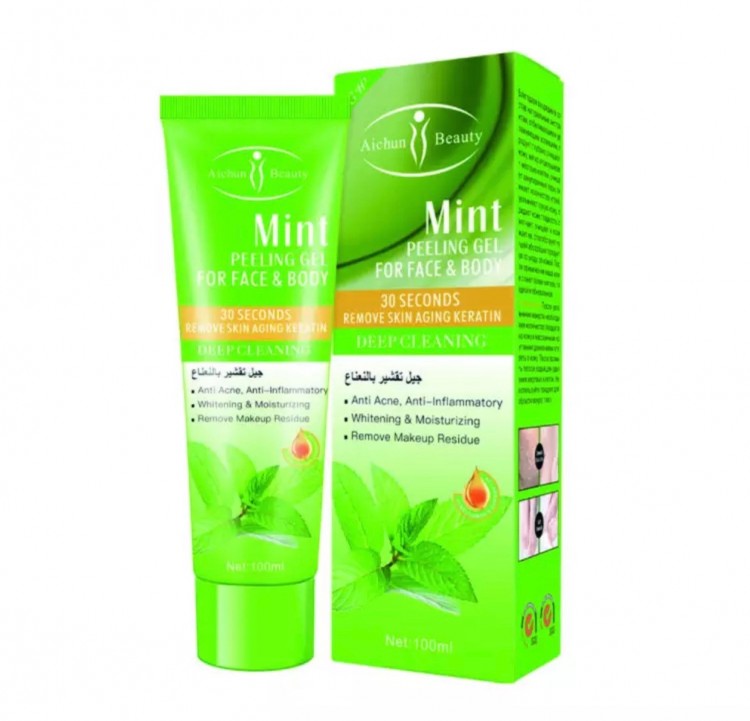 Aichun Beauty Пилинг - гель для лица и тела Mint восстановление кожи Мята,100г