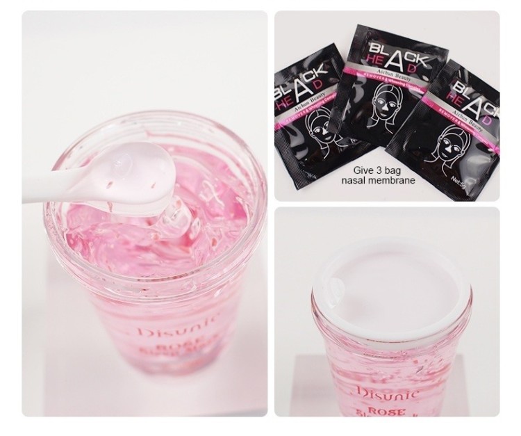 Disunie Маска ночная с экстрактом розы 115гр.+3 маски для носа