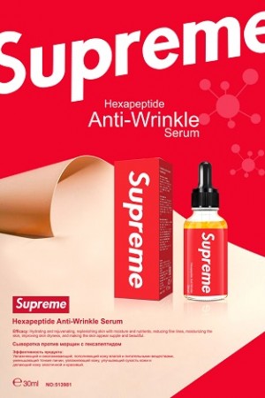 SUPREME СЫВОРОТКА ДЛЯ ЛИЦА ANTI-WRINKEL HEXAPEOTIDE SERUM 30 МЛ ОТ МОРЩИН