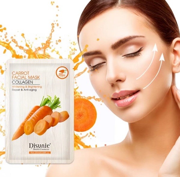 Маска для лица тканевая Disunie Carrot collagen 10 штук в упаковке Маска для лица тканевая Disunie Carrot collagen 10 штук в упаковке