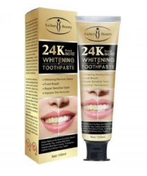 Disaar / Отбеливающая зубная паста с частицами золота 24k GOLD Aichun Beauty 100мл 